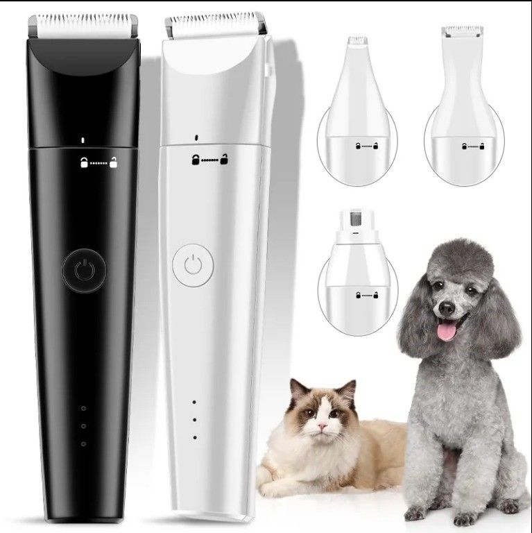 20*10*6,2cm 4 in 1 USB Wiederaufladbare elektrische Haustierpflege für Hunde und Katzen Trimmer