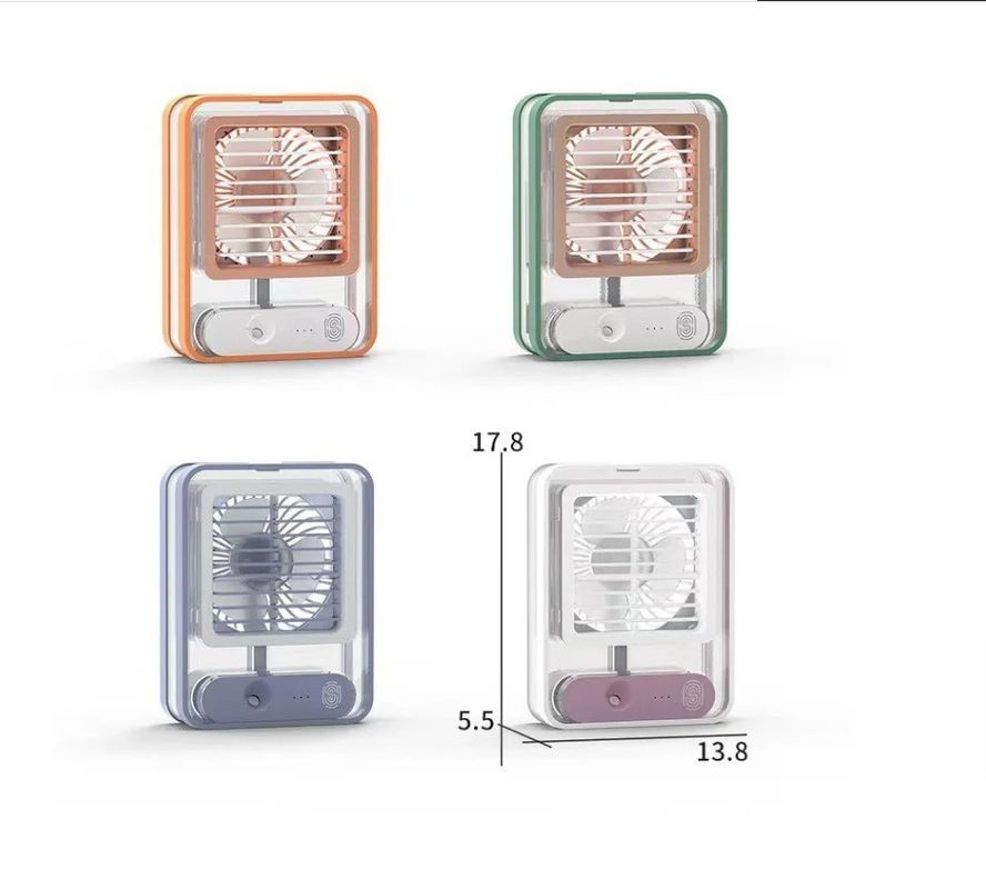 Mini-Nachlichtventilator USB-Ladung Luftkühlventilator mit Sprühfunktion und 420g Gewicht